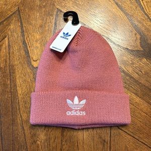 Adidas Women’s Originals Trefoil Beanie in Trace Maroon Purple